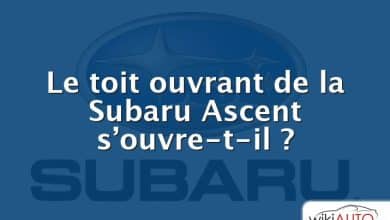 Le toit ouvrant de la Subaru Ascent s’ouvre-t-il ?